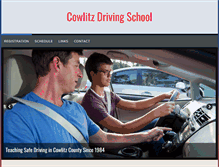 Tablet Screenshot of cowlitzdrivingschool.com